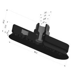 Ventosa oblonga Série 4OF 85x23mm M38