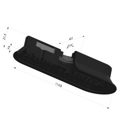 Ventosa oblonga Série 4OF 115x43mm