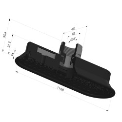 Ventosa oblonga Série 4OF 115x43mm F38