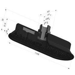 Ventosa oblonga Série 4OF 115x43mm M38