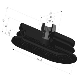 Ventosa oblonga 1.5 fole série 4R 112x57,3 mm