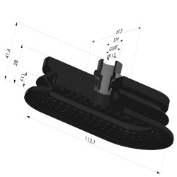 Ventosa oblonga 1.5 fole série 4R 112x57,3 mm