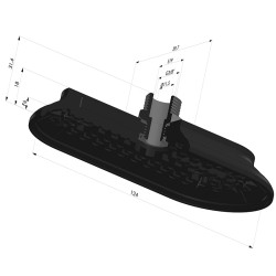 Ventosa oblonga Série 4RP 124x60mm