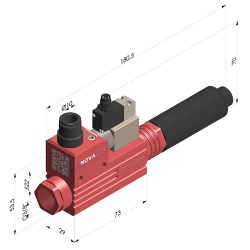Venturi de estágio único VCR-2 Série EV - 85% de vácuo