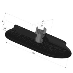 Ventosa oblonga Série 4RP 124x60mm