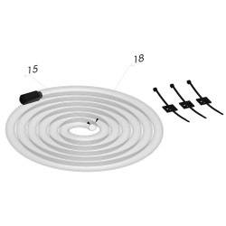 Tubo de ar condicionado Vortex 13x17mm