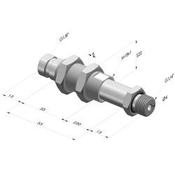 Conjunto de mola da série ER M14 C20-Z 20 mm