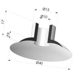 Ventosa plana Série 5 Ø 39 mm - Ventosa mais flexível