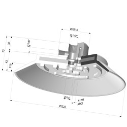 Ventosa plana da série PFTF Ø 225 mm