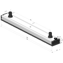 Câmara de vácuo com bocal e tira de espuma - 130x1000 - Série CVM SV Edition