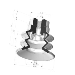 Ventosa 2.5 Fuelle Serie 96B Ø 30MM