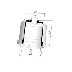 Membrane - Øext 44MM - Øint 36MM - H 40MM