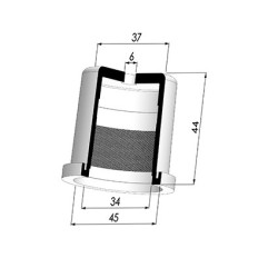 Membrane - Øext 45MM - Øint 34MM - H 44MM