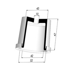 Membrane - Øext 52MM - Øint 42MM - H 47MM