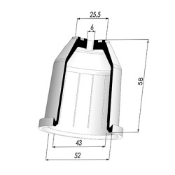 Membrane - Øext 52MM - Øint 43MM - H 58MM