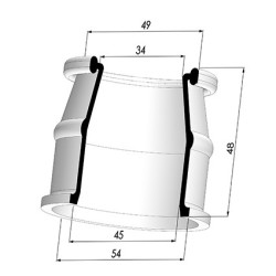 Membrane - Øext 54MM - Øint 45MM - H 48MM