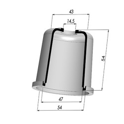 Membrane - Øext 54MM - Øint 47MM - H 53MM
