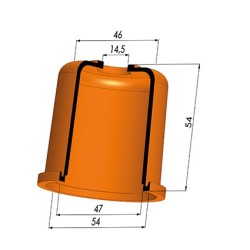 Membrane - Øext 54MM - Øint 47MM - H 53MM