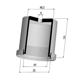 Membrane - Øext 55MM - Øint 44MM - H 55MM