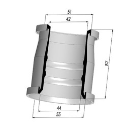 Membrane - Øext 55MM - Øint 45MM - H 57MM
