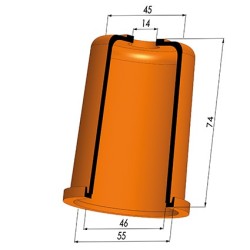 Membrane - Øext 55MM - Øint 46MM - H 74MM