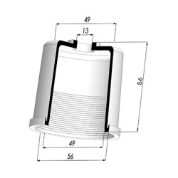 Membrane - Øext 56MM - Øint 49MM - H 56MM