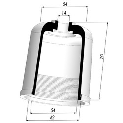 Membrane - Øext 62MM - Øint 54MM - H 70MM
