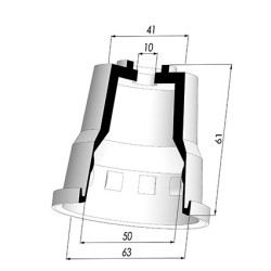 Membrane - Øext 63MM - Øint 50MM - H 61MM