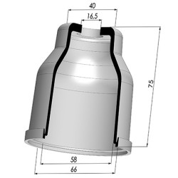 Membrane - Øext 66MM - Øint 58MM - H 75MM