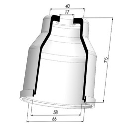 Membrane - Øext 66MM - Øint 58MM - H 75MM