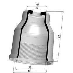 Membrane - Øext 66MM - Øint 58MM - H 75MM