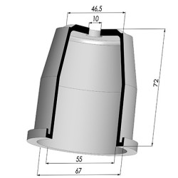 Membrane - Øext 67MM - Øint 55MM - H 72MM