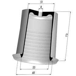 Membrane - Øext 68MM - Øint 55MM - H 73MM