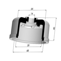 Membrane - Øext 68MM - Øint 59MM - H 40MM