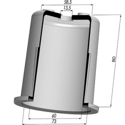 Membrane - Øext 73MM - Øint 60MM - H 80MM