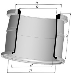Membrane - Øext 79MM - Øint 67MM - H 57MM