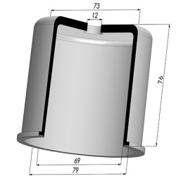Membrane - Øext 79MM - Øint 69MM - H 76MM